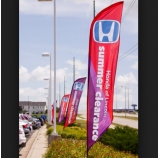 flying polyester honda logo swooper feather flag