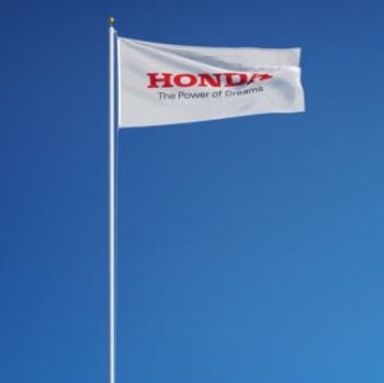 fábrica personalizada 3x5ft poliéster honda bandera bandera