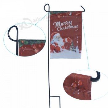 Double layers 300D nylon custom Christmas holiday garden flag for festival decoration