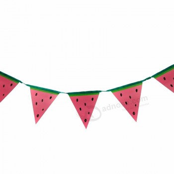 3 M banners de melancia vermelha frutas de verão galhardete galhardetes crianças festa de aniversário decoração