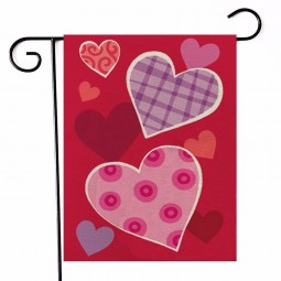 kundenspezifische beidseitige Feiertagsvalentinsgruß-Gartenflagge USA-Monogramms
