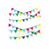 100% Polyester benutzerdefinierte Triangle Bunting Festival Dekoration String Banner