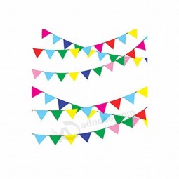 100% Polyester benutzerdefinierte Triangle Bunting Festival Dekoration String Banner