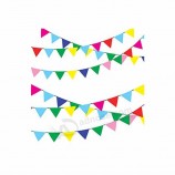 100% polyester custom triangle bunting festival decoration string banner