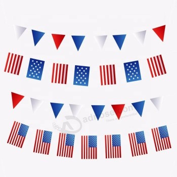 festival de decoración al aire libre mini bunting bandera americana