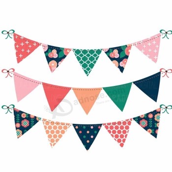 Feliz cumpleaños fiesta decorativa festival triángulo cadena banner
