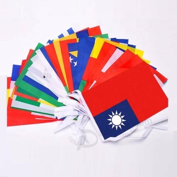 pendurado corda decorativo país nacional mini bandeira bunting