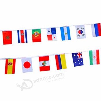 kundenspezifische Sportwerbungs-Stangenflaggen der nationalen Schnurflaggen-Polyester