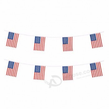 Hanging Bunting String Flag Polyester Bar Party Events Decorations Country Flags