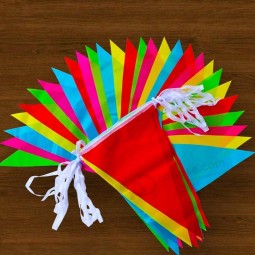 tecido de algodão triângulo ao ar livre decoração bandeira de jardim