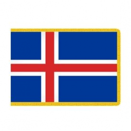 Polyester Icelandic Iceland national tassel flag for hanging