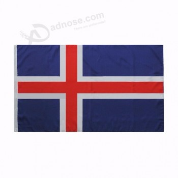 tela de poliéster islandia bandera del país para el día nacional