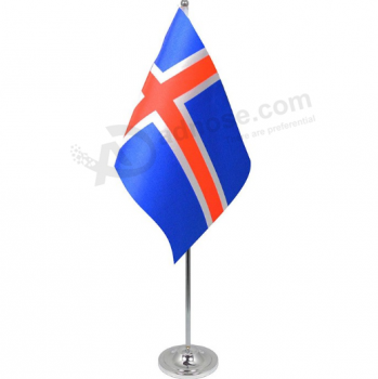 Mini Office Decorative Iceland Table Top Flag Wholesale