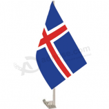 옥외 폴리 에스테 아이슬란드 국가 차 창 깃발