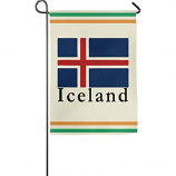 bandera de bandera de patio de país de islandia personalizada barata