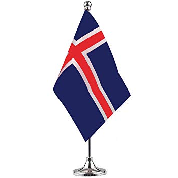 bandeira da tabela nacional personalizada de bandeiras de mesa do país de islândia