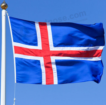 tela de poliéster bandera nacional del país de islandia