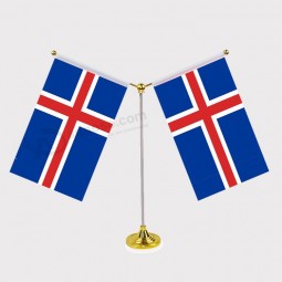 goede kwaliteit goedkope ijsland tafel vlag bureau vlag