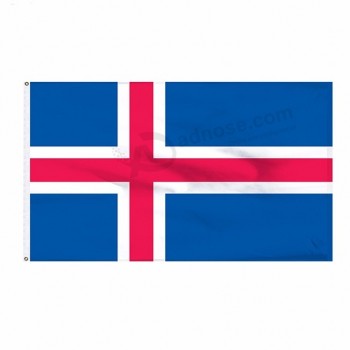 Vendita calda croce rossa e blu IS bandiera islandese dell'Islanda