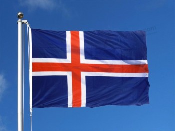Bandera nacional de alta calidad de Islandia bandera decorativa colgante al aire libre nacional