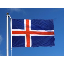 High quality Iceland country flag outdoor decorative hanging national flag