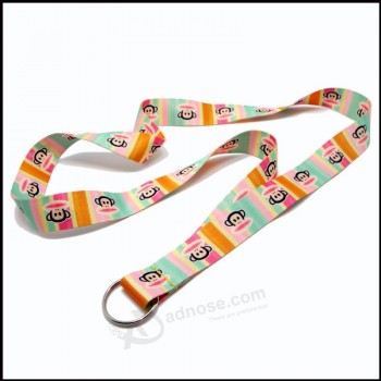 customizable Dye sublimated/heated transfer custom badge holder lanyard with OEM design