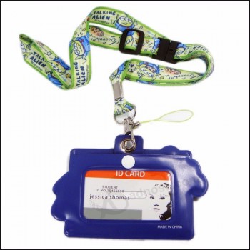 Customized College Student Name/ID Card Badge Reel Holder Custom Lanyard