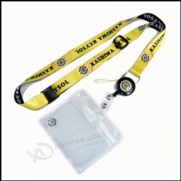 Einziehbare PVC-Ausweis- / Namenskarten- / Ausweishalter mit individuell bedruckten Ausweishalter-Lanyards und Ausweisspule