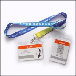 intrekbare goedkope naam / ID-kaart badge haspel houder aangepaste lanyard met ID houder