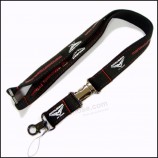 Sport-Siebdruck-Logo-Nylon-Abzeichenhalter-Lanyard mit Metallclip