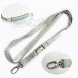 Cordão de nylon em linha do suporte do emblema do logotipo da impressão da tela de seda com gancho do metal