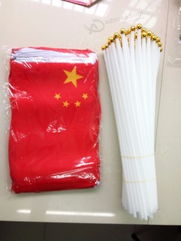 groothandel 100 stks / partij 14 * 21 cm hand wave vlaggen auto vlag chinese vlag van ecuador banner