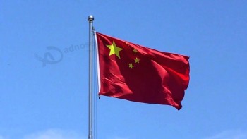 mosca 3 * 5FT / 90 * 150cm colgando pancarta china 5 estrellas bandera roja china oficina / actividad / desfile / festival / decoración del hogar Nueva moda