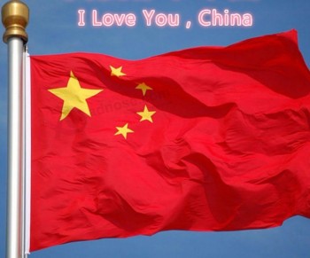 China atacado 90 * 150 cm bandeira chinesa bandeira de poliéster bandeira para festival decoração de casa