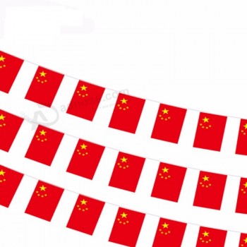 プロモーション安い二重中国の旗布旗