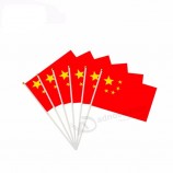 二重ステッチが付いている卸し売り注文の良質の中国の国民の手旗