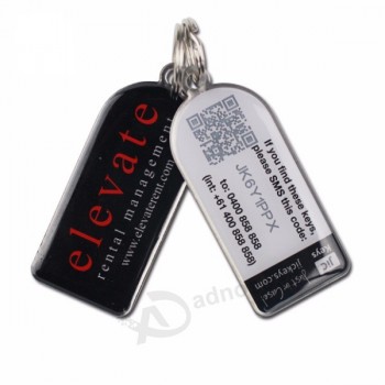 regalo premium - tag chiave codice QR / portachiavi numerati ID codice QR / catena chiave numero seriale
