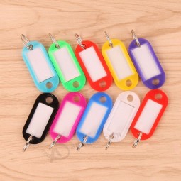 wholesale plastic keychain with split ring For baggage Key rings hotel numbered ABS plastic Key tags