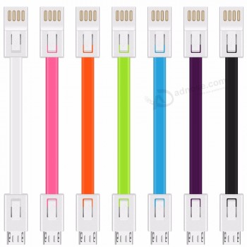钥匙扣USB电缆用于iPhone电缆微型USB C型USB C电缆用于三星S8 S9 USB充电数据线手链电缆