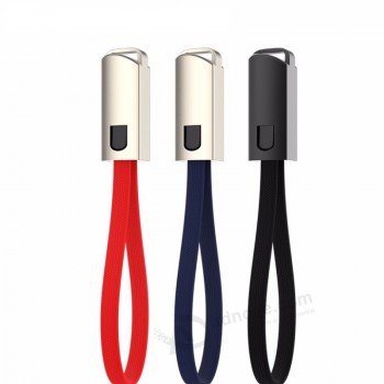 Портативный брелок USB-кабель для передачи данных Micro USB тип C быстрой зарядки зарядное устройство для мобильно