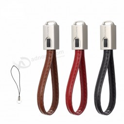 floveme keychain USB cable For samsung S9 S8 plus mini leather type C USB phone cables 2A fast charging data For USB C cable