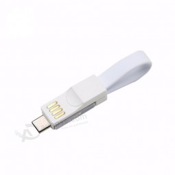 kundenspezifische Großhandelsqualität 3 in 1 keychain Mikrodaten verdrahten USB-Datenkabel bewegliche Linie, die Telefon USB-Kabel auflädt Schlüsselring-Handykabel
