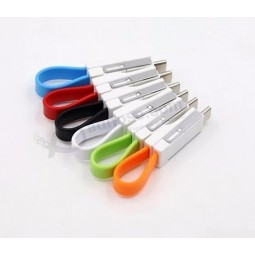 multi color magnetic keychain usb charging cable 3 in 1 magnet usb cable for android and usb type c