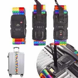 Alta qualidade personalizado fábrica produzir 5 cm * 180 cm poliéster PP cinto TSA cinta bagagem cinto com bloqueio e escala TSA