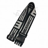 cinturones de maleta de moda personalizados 100% poliéster negro lindo logo tejido correas de equipaje