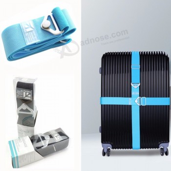 uniek ontworpen half PP riem + half elastische bagage riem koffer riem, verstelbare terylene riem met veilige gesp
