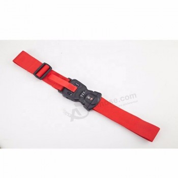 adjustable travel  custom made logo luggage strap with weighing scale lock