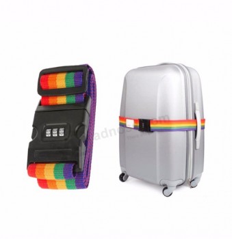 旅行アクセサリーセキュリティスーツケースパッキングベルト新しい到着パスワードロック調節可能な荷物ストラップ