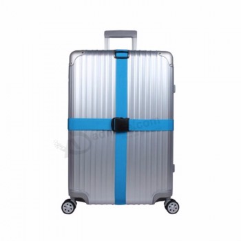 cintura per bagaglio in poliestere per aeroporto regolabile in sicurezza cinturino per bagaglio con logo personalizzato