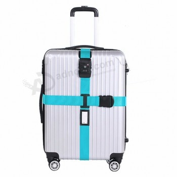 Fashion hot sale polyester  luggage belt  luggage strap luggage strap with lock